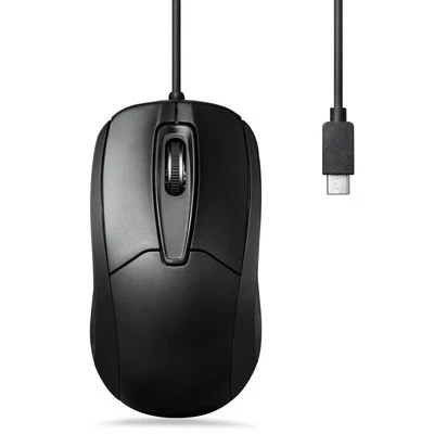 PERIMICE-209C USB Type C Wired Optical Mouse - 5.9 Ft Cable - 1000 DPI - Blac... - Image 1 of 4