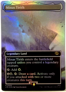 MTG Minas Tirith *BORDERLESS FOIL* The Lord of the Rings 420 Pack Fresh - Picture 1 of 6