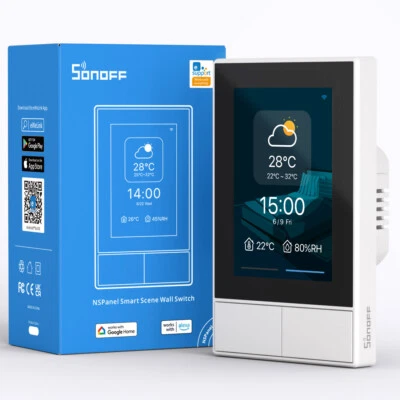 SONOFF NSPanel WiFi Smart Wall Light Switch Touchscreen Smart Home Control Panel - Image 1 of 4