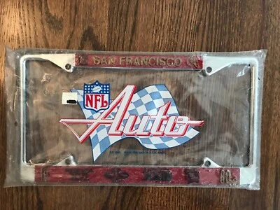 Quadro de placa de licença NFL San Francisco 49ers time de futebol metal cromado etiqueta - Imagem 1 de 2