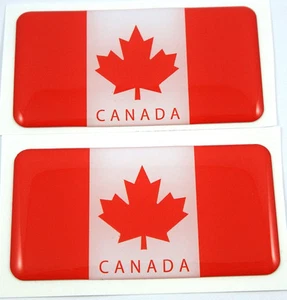 Canada Canadian flag domed decal 3D sticker emblem 2.6" set of 1 or 2 - Imagen 1 de 5