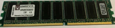 Kingston KVR400X72C3A/512 512MB PC3200 400MHz CL3 184 Pin Memory - Image 1 of 2