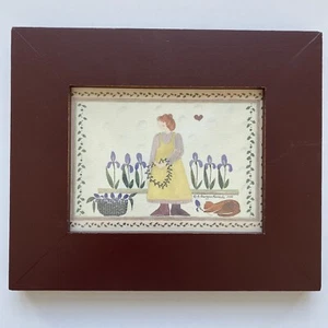 Vintage Framed Art Print by Barbara Bourgeau-Richards #1011 "Michele" 1988 - Picture 1 of 5