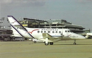 Vintage Airplane Airline Chrome Postcard Regional BAe Jetstream Super 31 Paris - Picture 1 of 2