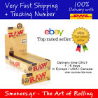 1X Box Raw Classic 1 1/4 Natural Unrefined Rolling Papers (24 Packs-Full Box)