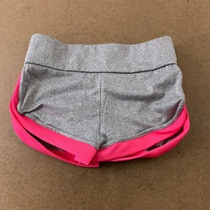 Girls Size Small Heather Gray Hot Pink Trim Pull On Athletic Shorts New - Picture 1 of 3