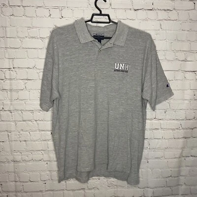UNH University of New Hampshire Wildcats Golf Polo Mens L Gray Champion NWT - Image 1 of 4