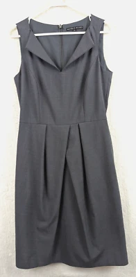 Antonio Melani sz 4 Sheath Dress wool blend sleeveles tank gray stretch 0671 - Image 1 of 4
