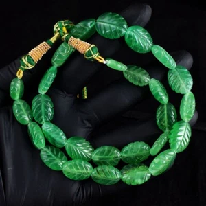 Maravillosa esmeralda tallada 308. Atractivo collar de joyería con cuentas Cts RK 05 E685 - Imagen 1 de 3