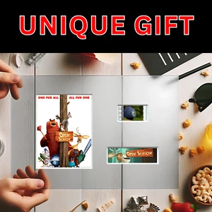 SET OF 4 Open Season Handmade Authentic Film Movie Placemats Fathers Day Gift - Picture 1 of 3