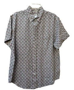 Nueva $78 J Crew Hombres Grande Verde Naranja Lino Camisa Abotonada Calce Ajustado B7 - Imagen 1 de 8