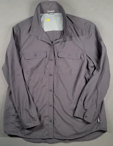 Chaqueta Eddie Bauer Travex para mujer XL gris con botones de nailon utilidad senderismo al aire libre - Imagen 1 de 9