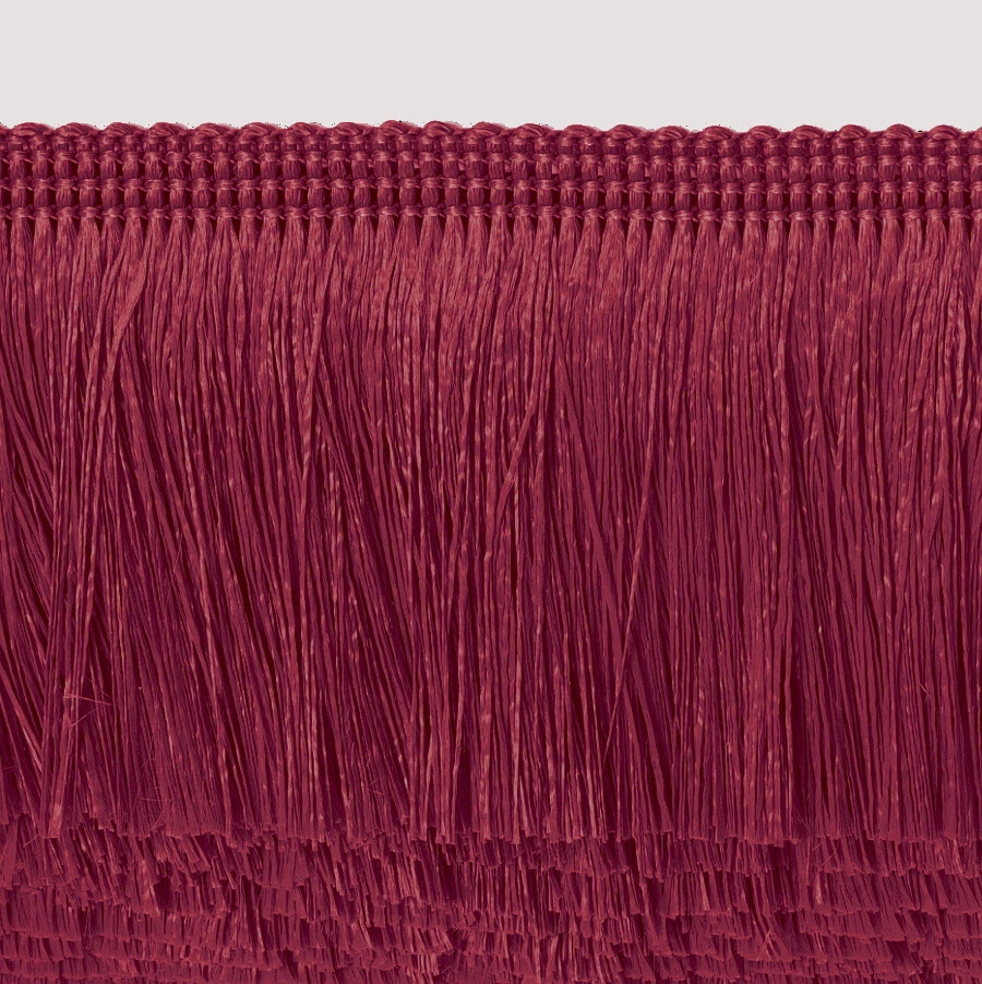 25 Meter Fransen Farbe  weinrot 6cm breit Fransenborte Schnittborte  Bänder DIY - Bild 1 von 1