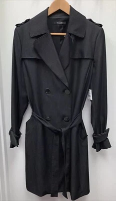 Elie Tahari Womens Alexis Coat Large Black Double Breast Jacket $298 - Image 1 of 4