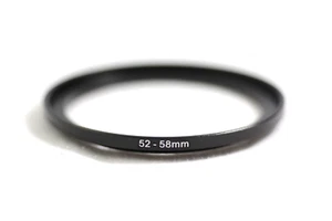 52MM TO 58MM STEP-UP METAL CAMERA LENS FILTER RING (MINT) - Picture 1 of 2