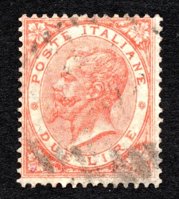 Estampilla Italia 2 liras 1863 #33 usada CV $125 Foto 1 de 2