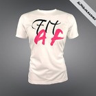 T-shirt de gymnastique blanc « FIT AF » POUR FEMMES - Tee de fitness élégant pour femmes actives