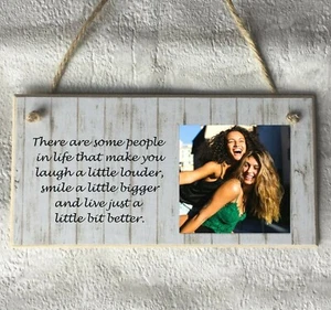 Personalised Photo Plaque Friends Quote Special Gift Friend Family Sister Mum - Picture 1 of 5