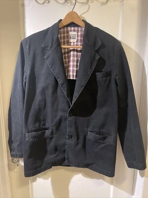 International Male Vintage Black Cotton Denim Stretch Jacket Blazer Size S - Image 1 of 4