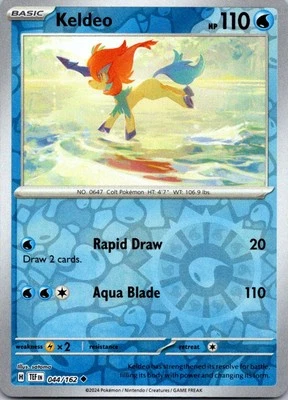 Keldeo Reverse Holo 044/162 SV05: Temporal Forces Pokemon TCG Near Mint - Image 1 of 2