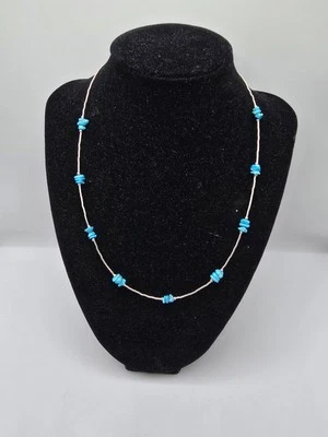 Collar Estación Turquesa Plata de Ley 925 18" Foto 1 de 4