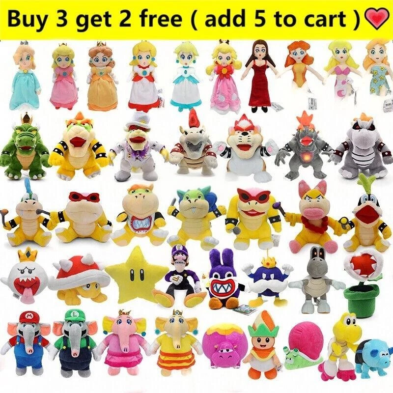 Super Mario Bros. Juguete de peluche muñeco de peluche animales suaves niños cumpleaños regalo de Navidad EE. UU. Foto 1 de 1