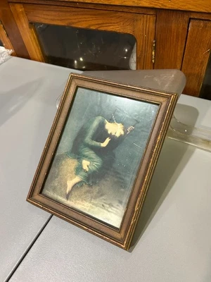 Antique ~ Gesso Frame Lithograph  "Hope"  by George Frederick  1886 Orig. #1297 - Image 1 of 3