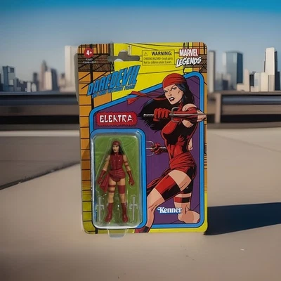 Figura de acción Kenner retro Elektra 2021 Marvel Legends 3,75" nuevo juguete superhéroe Foto 1 de 4