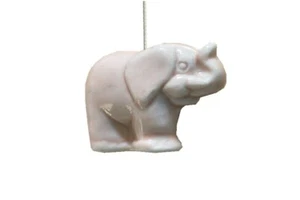 Tirador de luz de baño elefante rosa de cerámica con cable y conector - Imagen 1 de 4