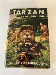 "Tarzan and the Golden Lion" HC/DJ  Grosset Dunlap 1923 Good condition - Picture 1 of 18