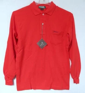 Vtg Powear Club Monsieur Madame's Long Sleeve Polo Shirt NOS w tags Sz L Cotton - Picture 1 of 11