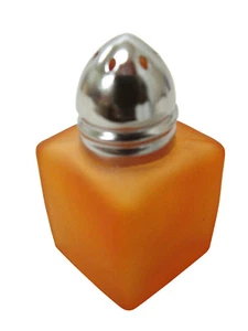 (OY126) SALERO SAL MESA ESPECIERO ESPECIES ESPECIAS CRISTAL PEQUEÑO NARANJA - Bild 1 von 1