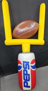 Vintage HUGE 7' NFL PEPSI Can & Goal Post + 3' Inflatable Football Advertising - Picture 1 of 21