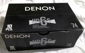 CASSETTE TAPES BLANK SEALED - 10 x DENON HD6S 74 [1990-91] - MADE IN JAPAN