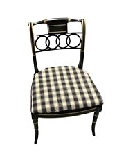 Baker Furniture Dining or Side Chair ~ English Regency Style ~ Black Lacquer