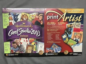 New Sealed 2-Pack Hallmark Card Studio Deluxe 2003 Print Artist Gold Edition - Picture 1 of 3