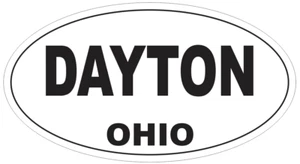 Dayton Ohio Oval Bumper Sticker or Helmet Sticker D6073 - Picture 1 of 1