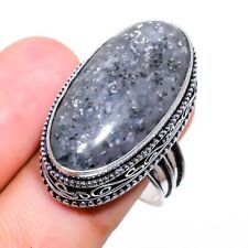 Golden Pyrite Gemstone Handmade Silver Jewelry Ring Size 8 SR-437