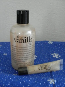 PHILOSOPHY  pre coty FRESH VANILLA FROST 8 oz SHOWER GEL  & LIP GLOSS ** read ad - Picture 1 of 3