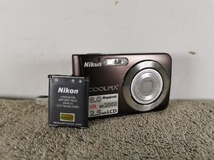 Nikon Coolpix S210 8.0MP Digital Camera - Black Tested W/Battery 