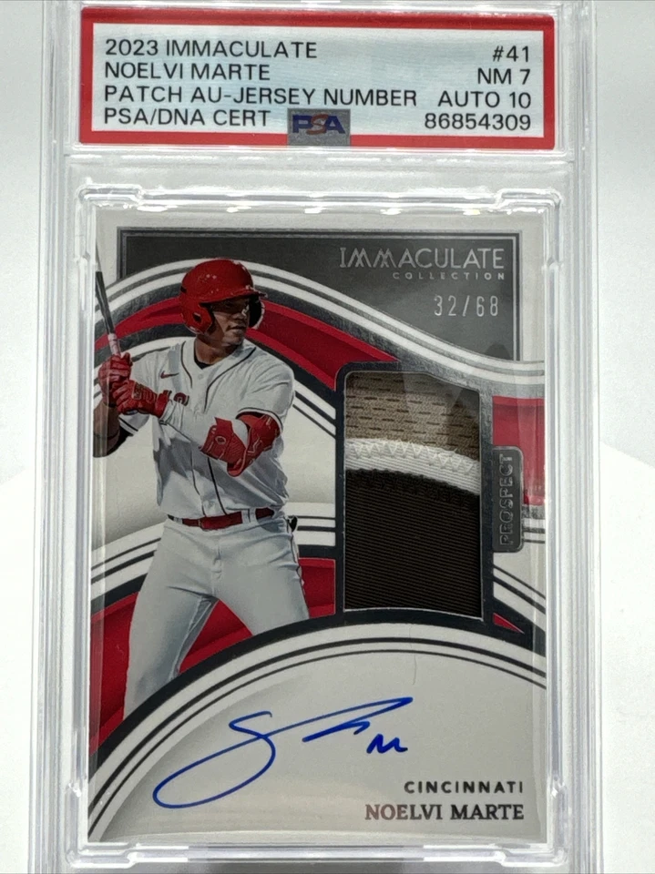 Noelvi Marte Rookie Auto PSA 7/10 -2023 Immaculate Collection w/ Relic /60 -Reds - Image 1 of 4