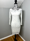 ACEVOG Women's Dress Size M White Lace NEW