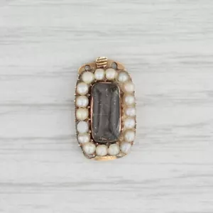 Antique Victorian Hair Clasp 10k Gold Glass Pearls Findings Jewelry Repair - Picture 1 of 5