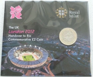 Great Britain, Royal Mint £2 coin London 2012 Olympic Games, Handover to Rio - Picture 1 of 2