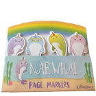Crown Jewlz Multi Color Narwhal Page Markers 100 Sticky Tabs 25 Sheets 4 Designs