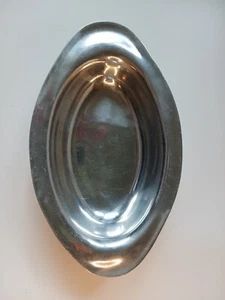 Hechoen Mexico 8.75 inch Metal Dish Silver Color 12.8 oz - Picture 1 of 5