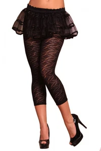 Gemusterte schwarze Legging - Bild 1 von 2