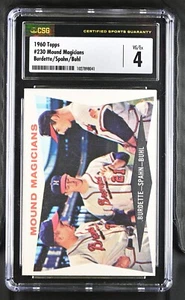 1960 Topps #230 Mound Magicians - Warren Spahn, Burdette, & Buhl - CSG 4 VG/Ex - Bild 1 von 2