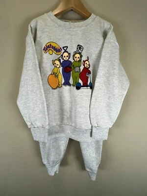 Vintage NWOT  Teletubbies Suit XL Kids Sweat Crewneck And Sweat Pants 90s-USA - Image 1 of 4