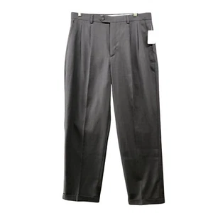 NWT Geoffrey Beene Pleated Front Dress Pants Mens Size 34x30 Gray Straight - Picture 1 of 12